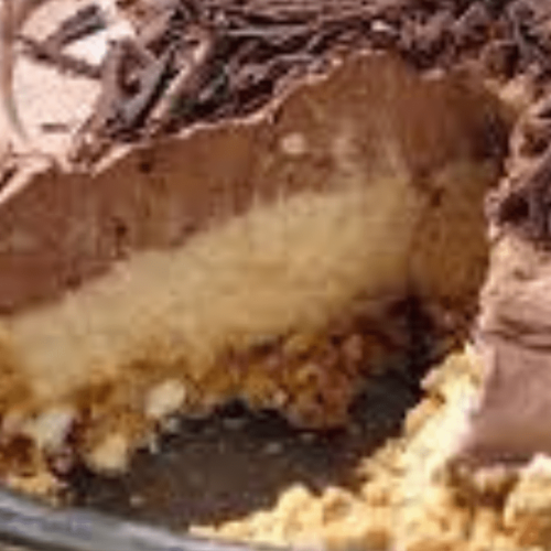 NO-BAKE CREAM CHEESE PEANUT BUTTER PIE WITH CHOCOLATE WHIPPED CREAM