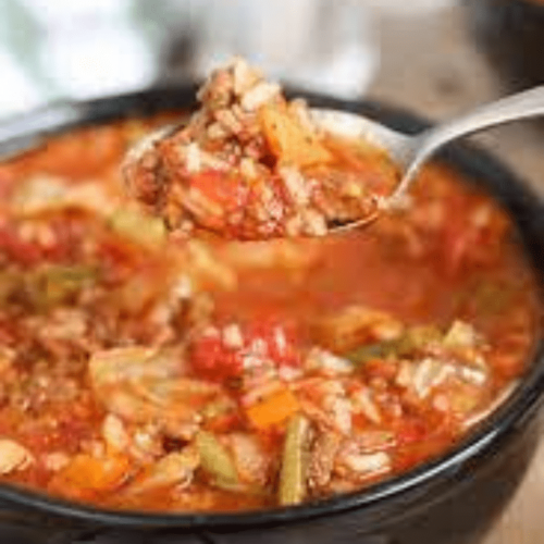 Slow Cooker Cabbage Roll Soup