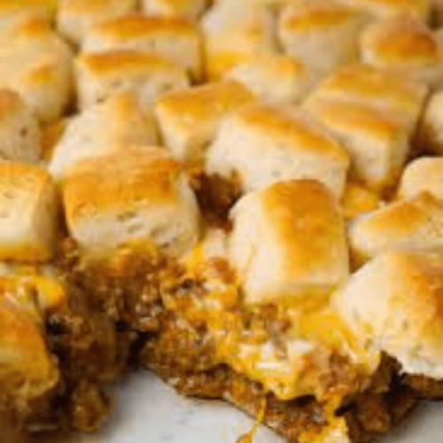 Bacon Cheeseburger Biscuit Casserole