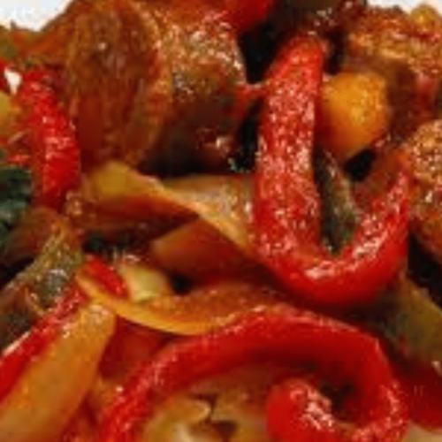 Easy Sausage, Peppers and Onions with Elbows