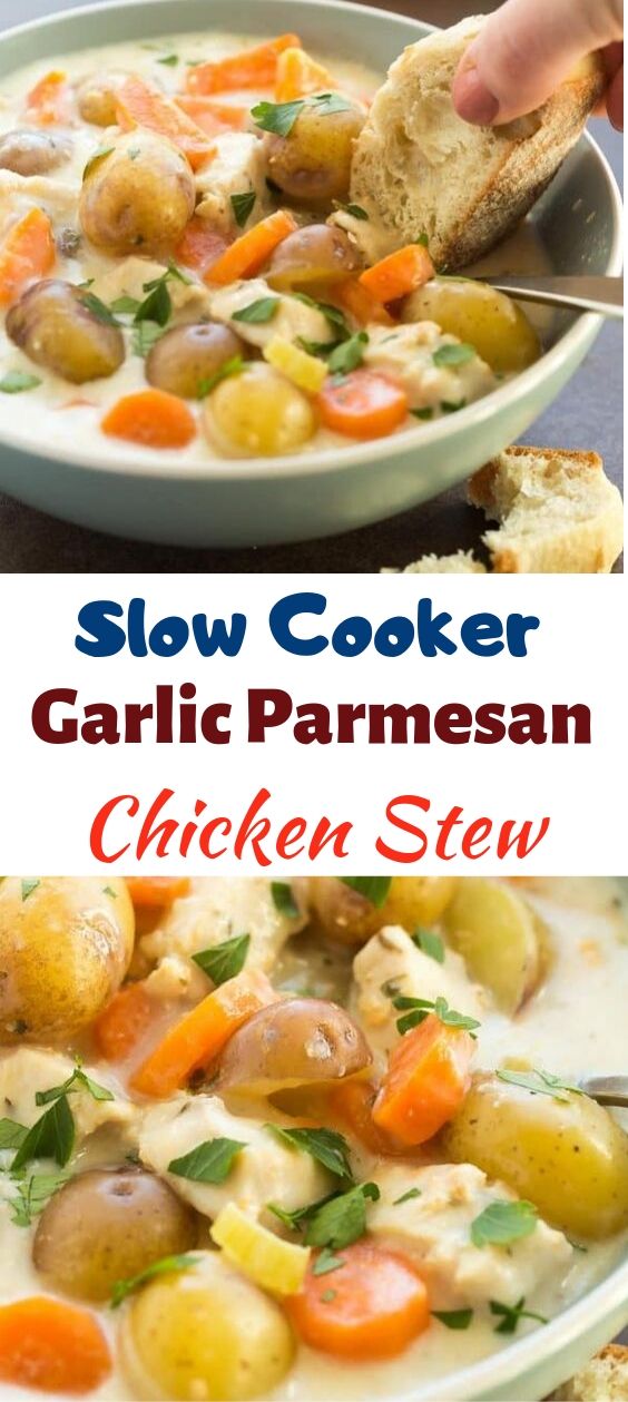 Slow Cooker Garlic Parmesan Chicken Stew - newsronian